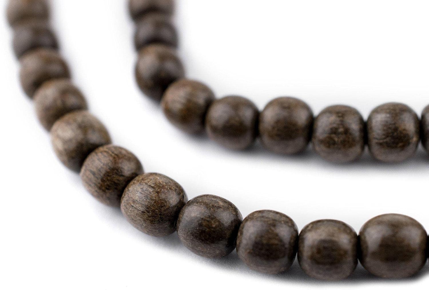 The Bead Chest Round Natural Graywood Beads (8mm)