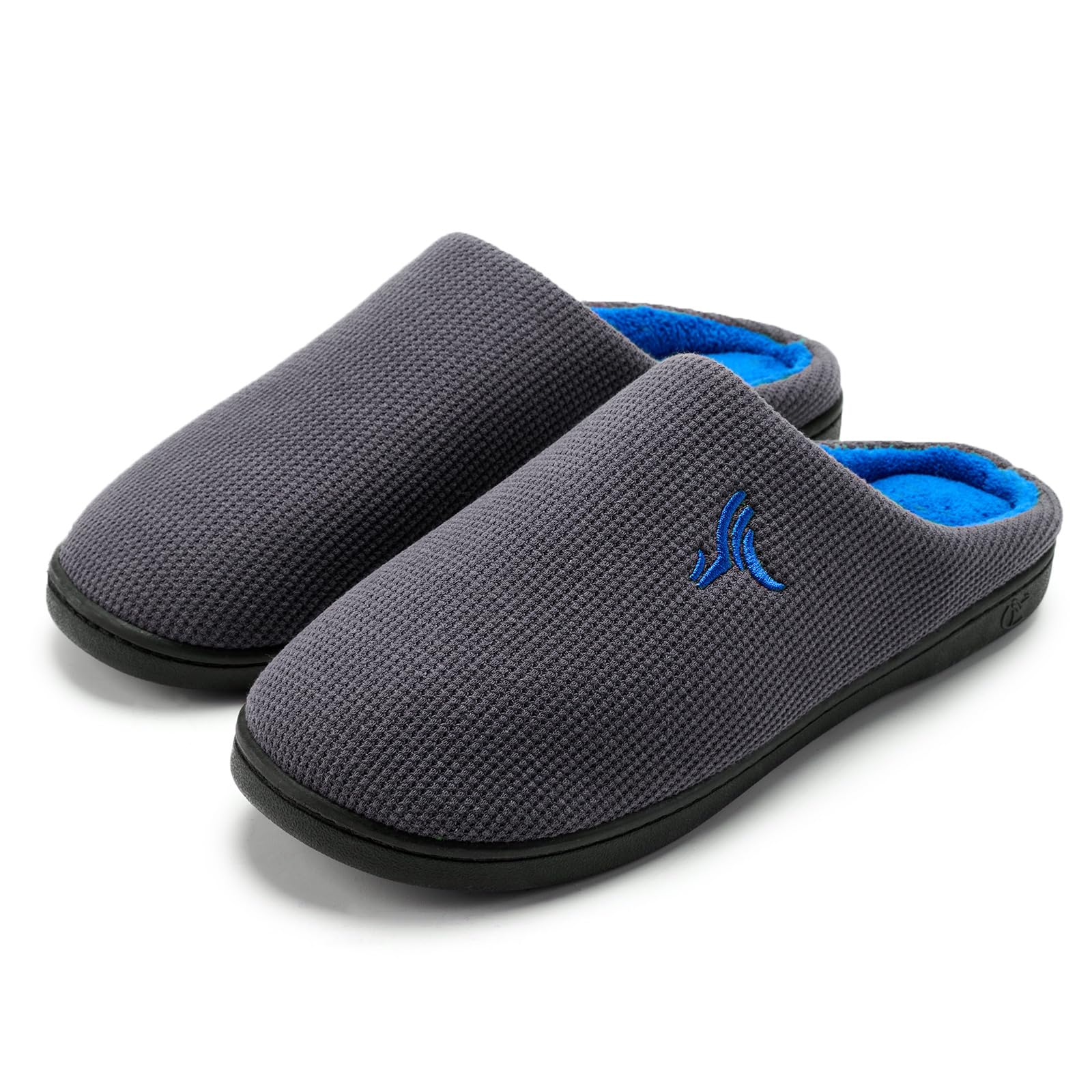 welltree Pantofole uomo donna casa morbido peluche memory foam inverno interno camera da letto caldo cotone scarpe antiscivolo