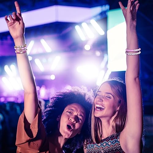 Vista 20 de Funtopia Cuentas de arcilla rosa para pulseras, 6000 cuentas Heishi de arcilla polimérica, cuentas redondas planas de 0.236 in para hacer joyas 2.