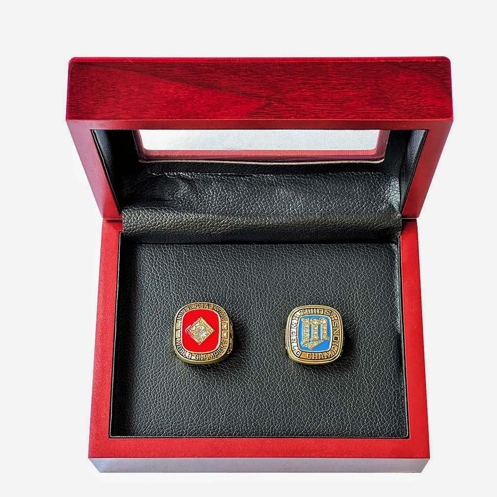CLASSIC SERIES 1987 91 CHAMPIONSHIP RING Twin #Rarity Luxury Treasure Commemorative Sports Fan Detail Super Gift - Glory Collect Various Festivals Occasions with Sandalwood Box Adult