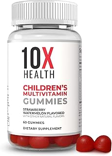 10X Health Children’s Methylated Multivitamin Gummies - 60 Count Kids Multivitamin Gummies, Complete Daily Nutrition - Immunity, Bones & Energy - Strawberry Watermelon Flavor