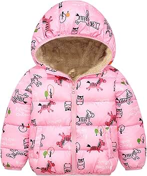 Happy Cherry Winterjacke Mit Kapuze - Gefütterter Kinder Wintermantel 1-6 Jahre