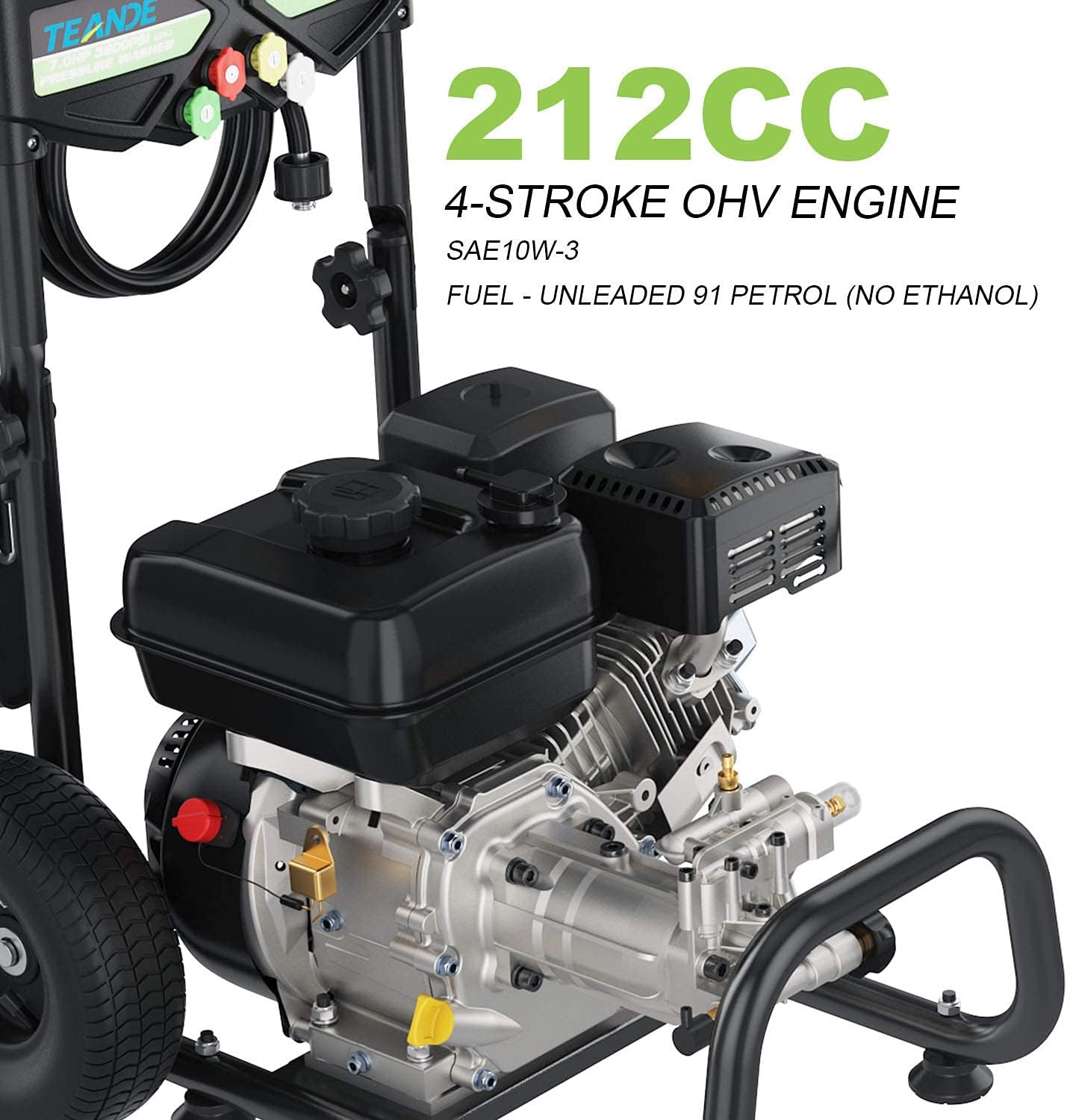Up To 40% OFF TEANDE 3200PSI Gas Pressure Washer 2.6GPM Power Washer 212CC Gas Pressure Washer Powered, High-Pressure Hose 5 Nozzles (Black) Review Discount TEANDE 3200PSI Gas Pressure Washer 2.6GPM Power Washer 212CC Gas Pressure Washer Powered, High-Pressure Hose 5 Nozzles (Black)