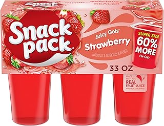 Snack Pack Super Size Strawberry Flavored Juicy Gels Cups, 5.5 oz., 6-Count