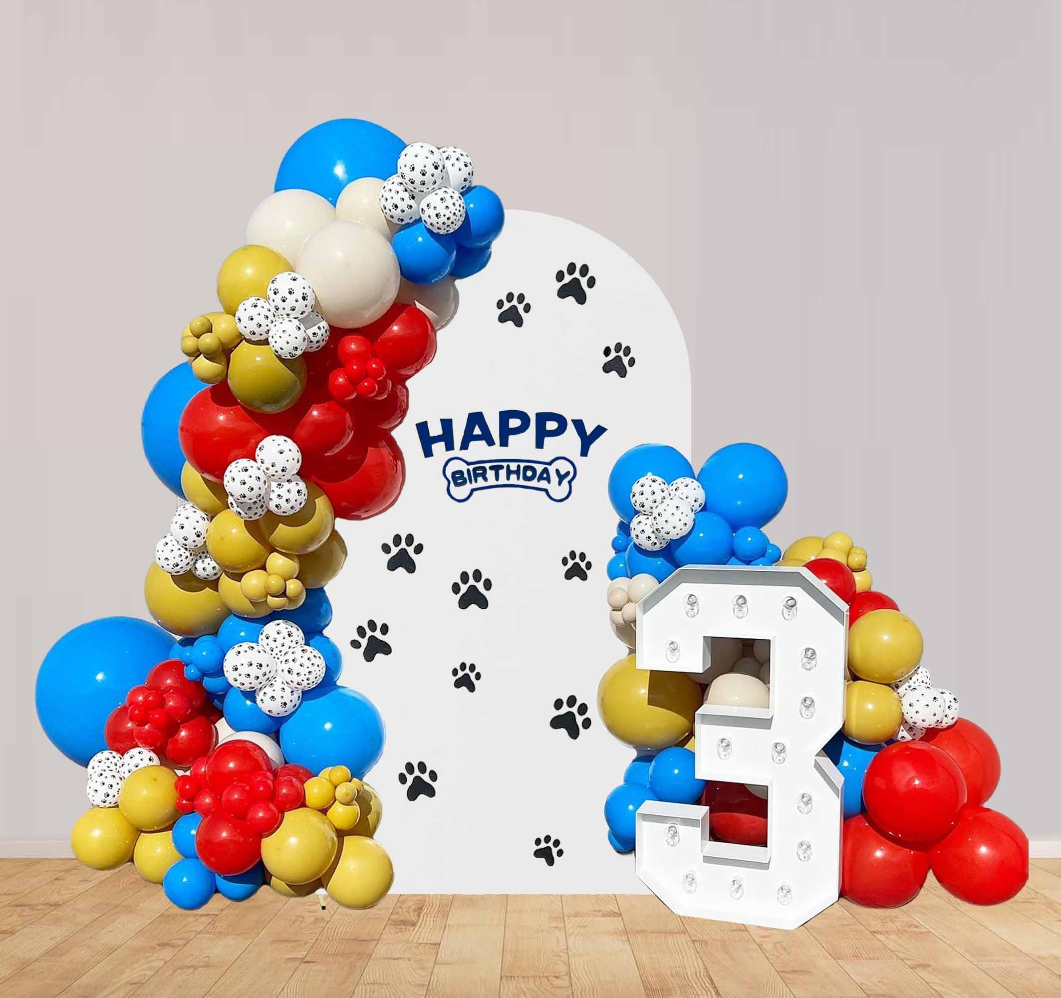 Paw Balloons Arch Kit - Dog Birthday Decorations for Kids Theme Party Supplies