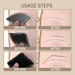 3 Pièces de règle de sourcils, Kit de cartographie microblading pour la conception rapide des sourcil, JimKing Outil de mesure du guide de navigation réutilisable pour les femmes et les hommes