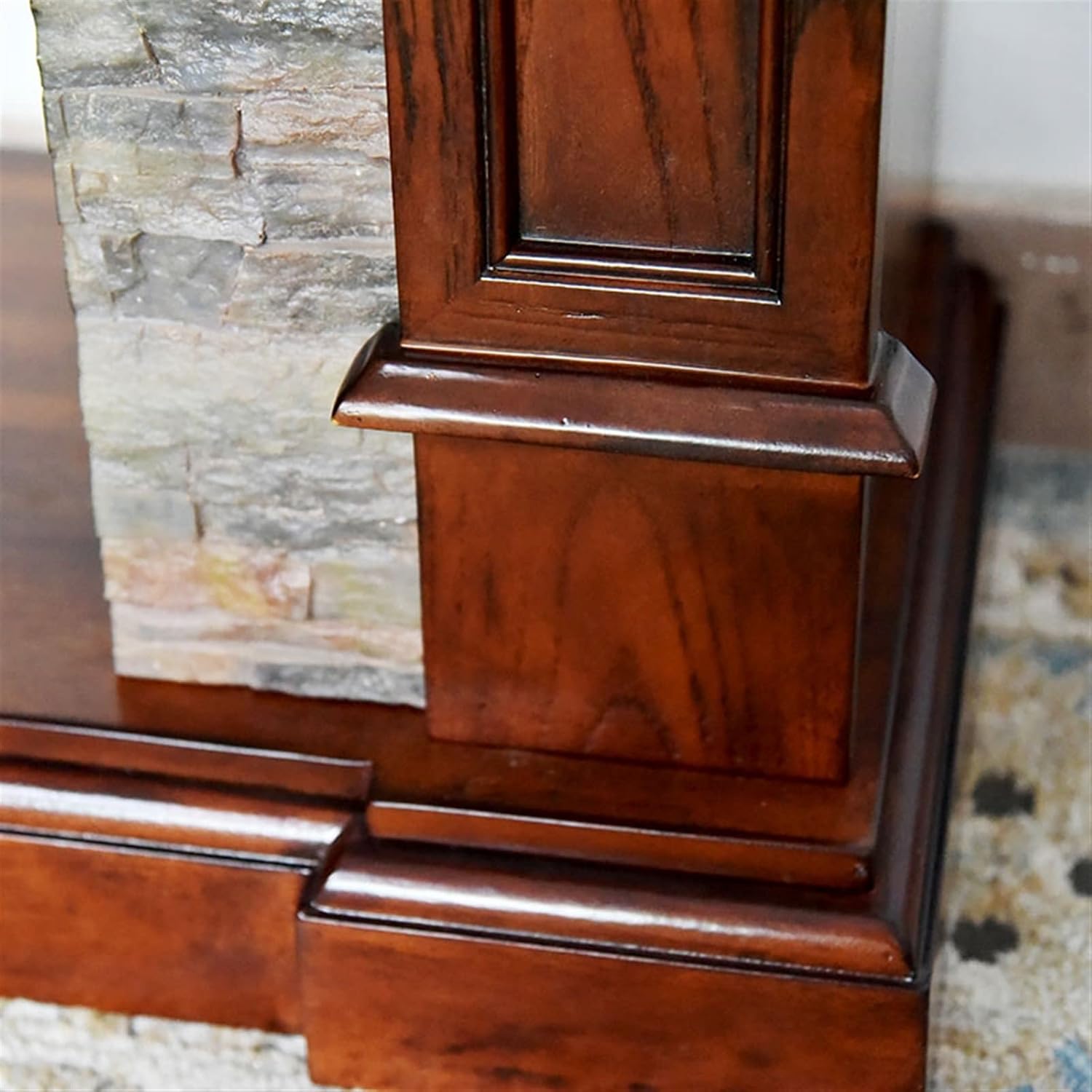 GRFIT Fireplace Mantel Surround American Fireplace Mantel Rustic Vintage Mantel Cabinet Cultural Stone Mantelpiece Mantel Cabinet Mantel Trim Surround Furniture Decoration Around Fireplace