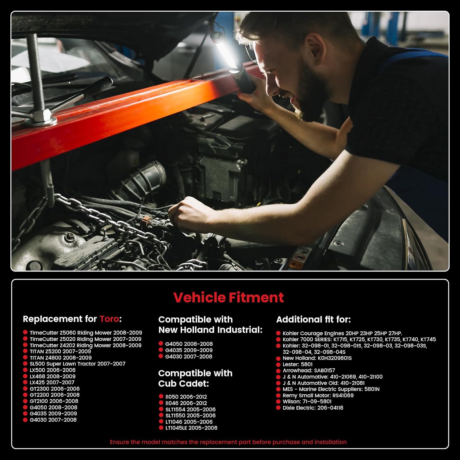 Kohler Starter Replacement 7000 Series Courage Compatible with 20 21 22 23 24 25 26HP KT715 KT725 KT730 KT735 KT740 KT745 SV710 SV715 SV720 SV730 SV735 SV740 SV810 SV820 SV830 SV840 3209801