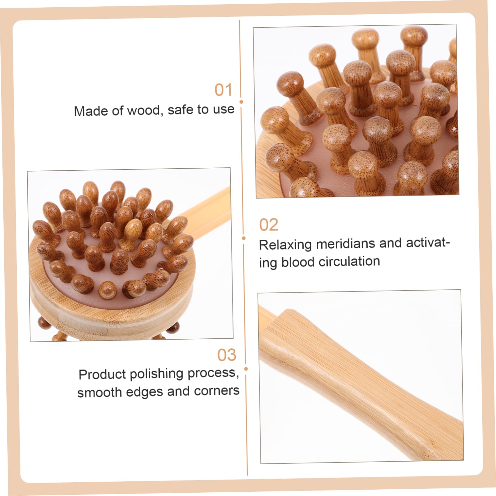 Martillo De Masaje De Bambú Equipo De Masaje Para Terapia De Salud Masajeador De Brazos y Espalda Para Relajación Post-ejercicio