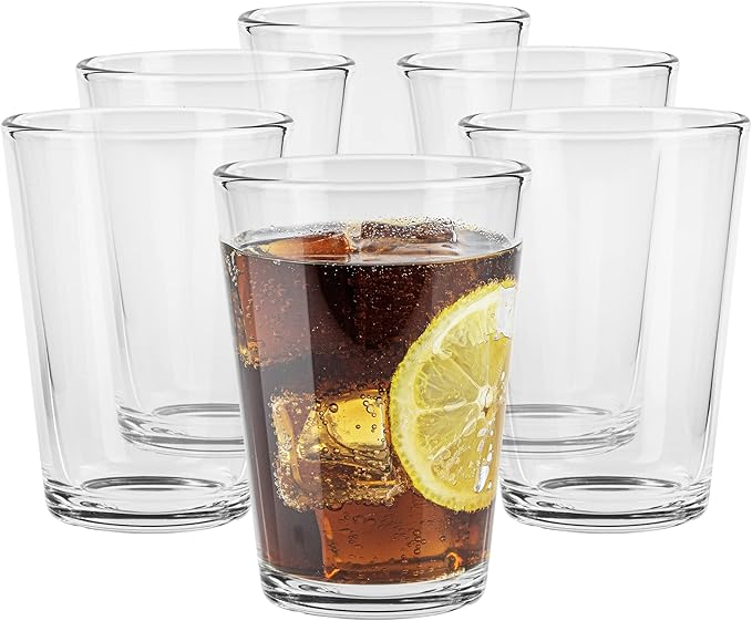 Verre à Pied Carré Transparent - 18 Cm De Hauteur - Verre à Vin, Cocktail, Eau - Design élégant Pour Bar, Restaurant, Maison