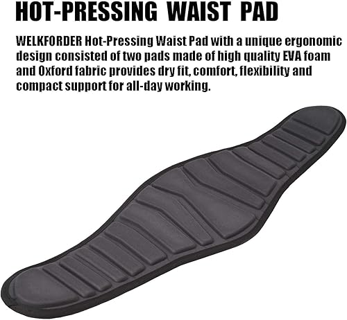 Miniatura 4 de WELKFORDER Cinturón de cuerpo con hebilla de lengua con almohadilla de cintura de presión en caliente y 2 anillos laterales en D para equipo de