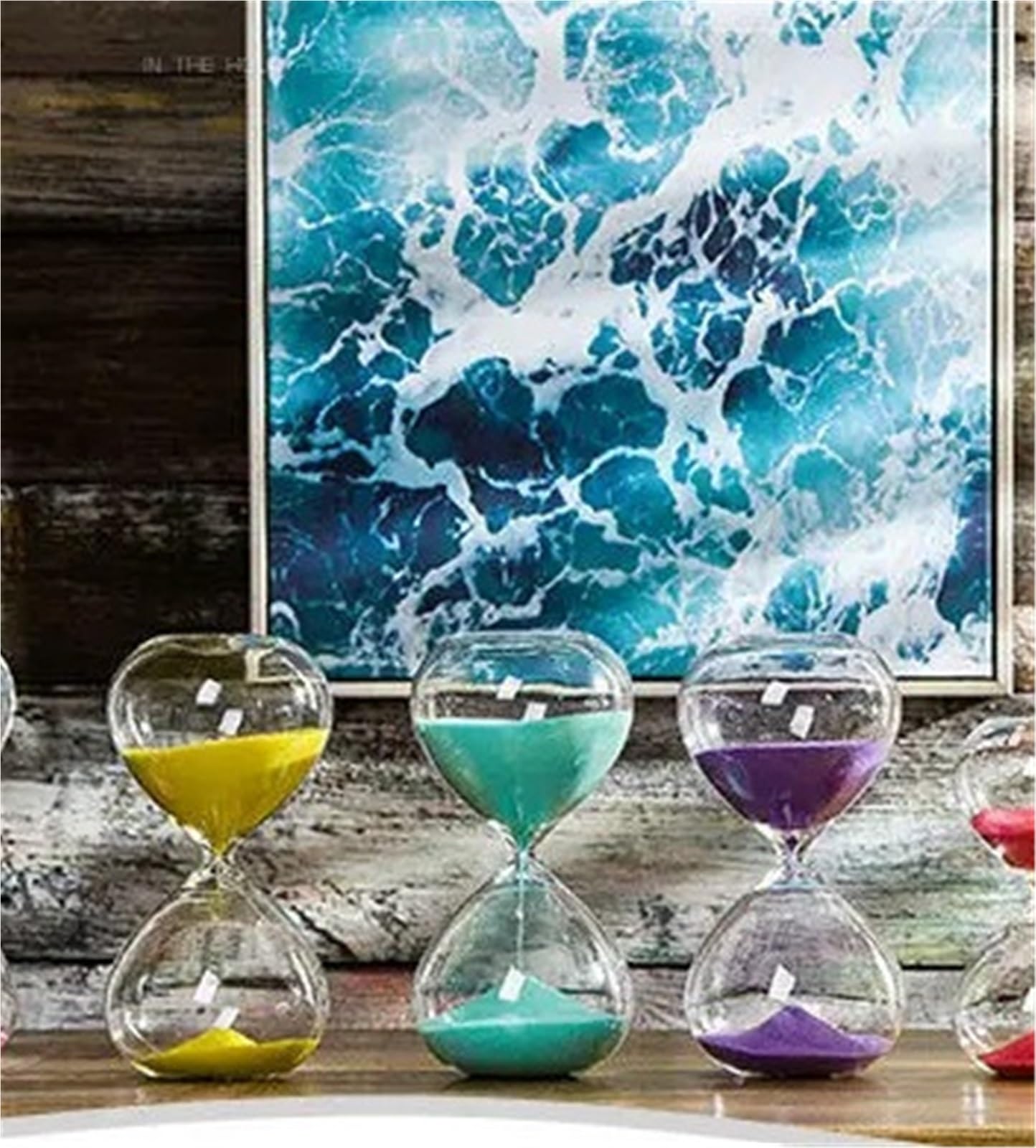 5/10/15/30/60 minuti timer for la sabbia in vetro strumento di gestione del tempo clessidra in ornamenti scrivania decorativa for casa Per La Decorazione(Green,60min)