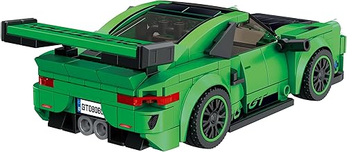 Miniatura 6 de Block Builder Juego de Bloques de Construcción de Coche Carrera Porsche 911 Verde, Nuevo Juego de Bloques de Construcción de Carreras para Niños y
