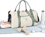 BJLFS Gym Bag Womens Men with Shoes Compartment and Wet Pocket,Travel Duffel Bag Sport Gym Tote Bags Weekend Overnight Bag