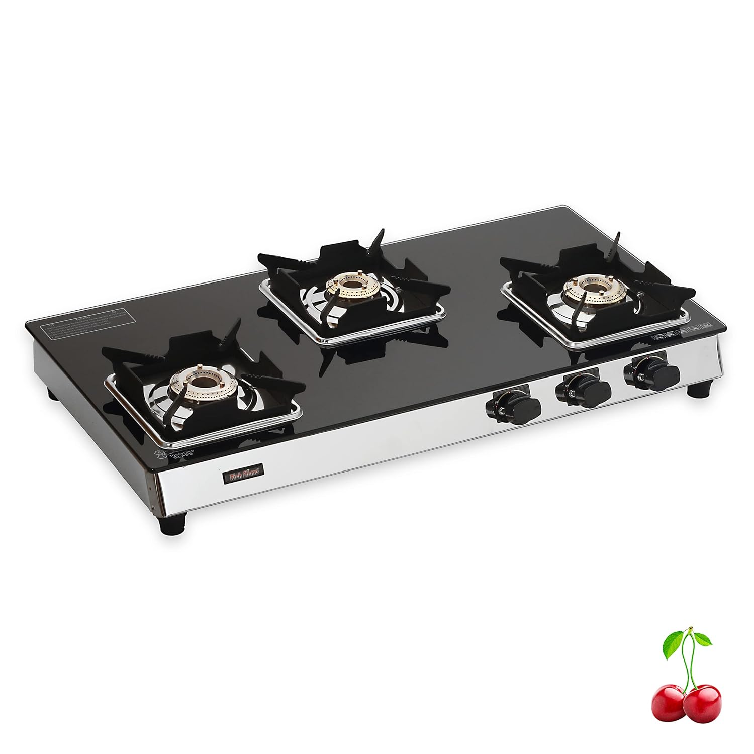 RICH FLAME Gas Stove 3 Burners 2 Years Warranty, ISI Certified Gas