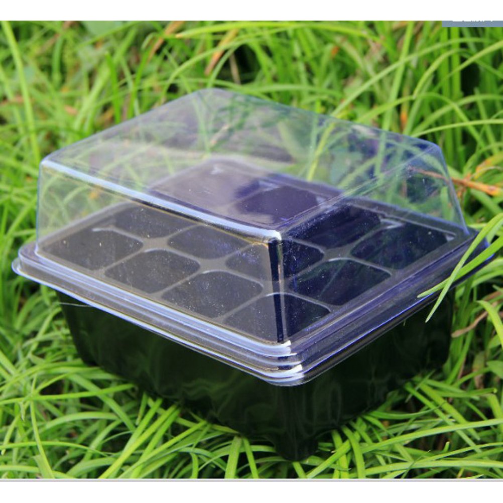 144 Cells 12 Sets Seed Trays Garden Plant Seedling Starter Germination with Drain Holes