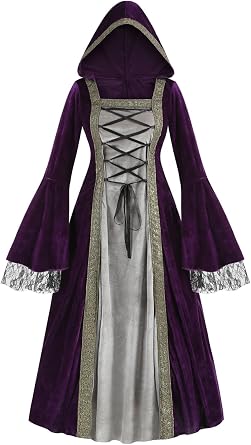 GRAJTCIN Medieval Dress for Women Renaissance Dress Royalty Princess Costume for Women Victorian Gothic Halloween Outfit