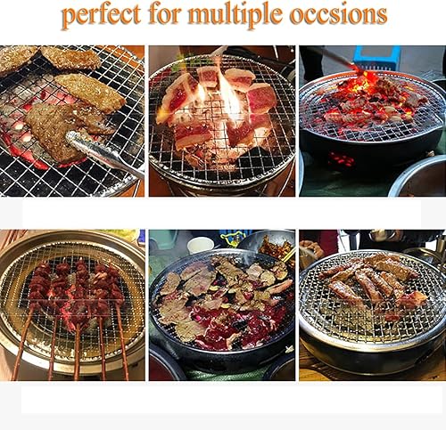 Miniatura 6 de Rejilla de refrigeración redonda de acero inoxidable con alambre cruzado para parrilla con 3 patas para cocinar hornear al vapor (13.7 pulgadas)