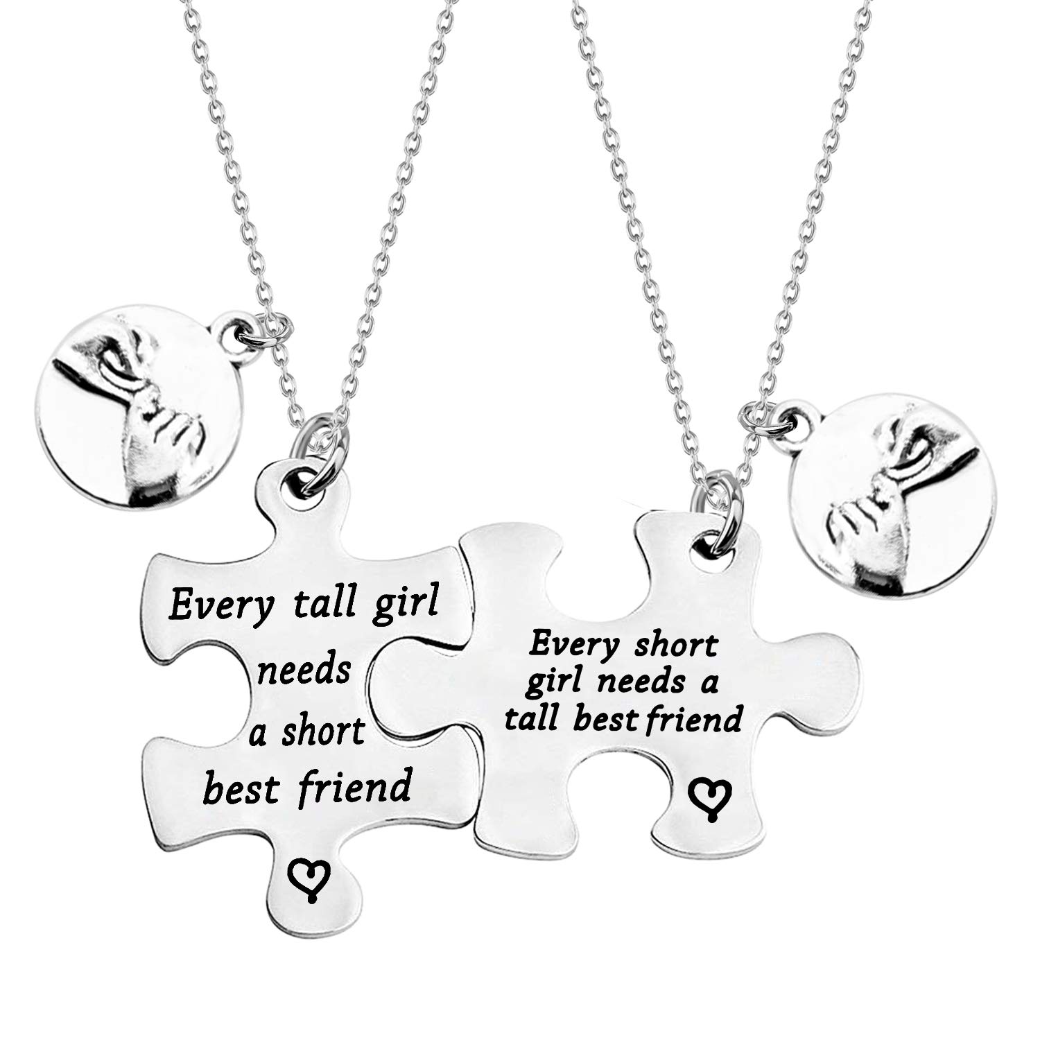 PLITI Funny Short Tall BFF Matching Gifts Best Friends Bracelet Set of 2 - Every Short Needs a Tall Best Friend