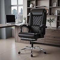 Vista 7 de Furmax Office Chair with Footrest Ergonomic High Back Design Executive Computer Desk Chair400lbs, 90-135° Reclining Leather Home Office Desk Chairs