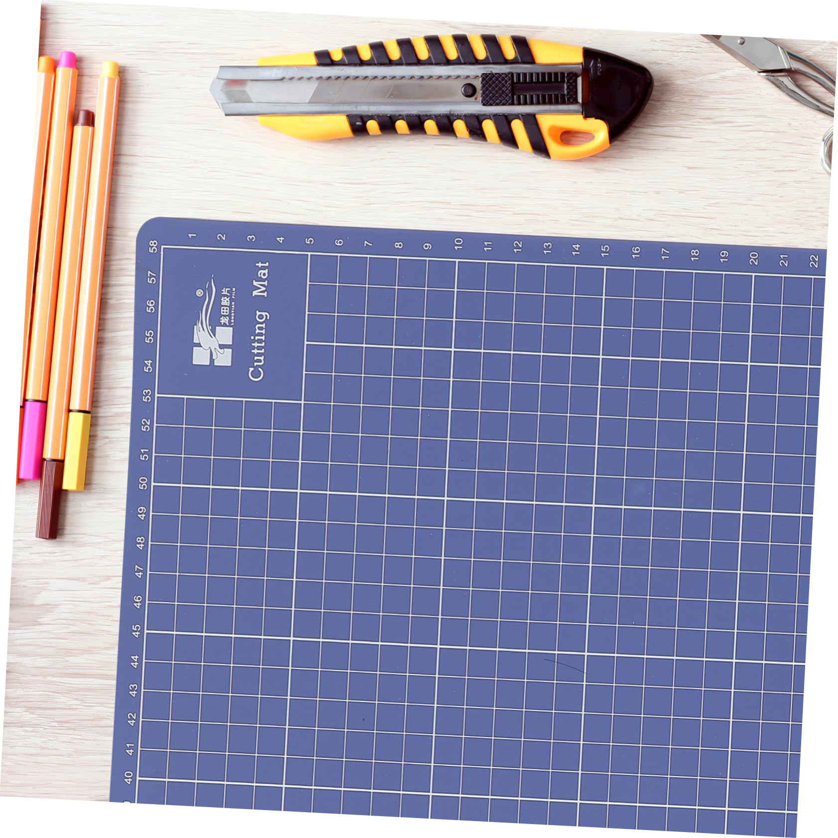 Tappetino da Taglio Pieghevole A2-a3 Blu in Pvc per Scrapbooking | Formato Portatile, Adatto a Cucito e Progetti Diy, Superficie Stabile per Studenti