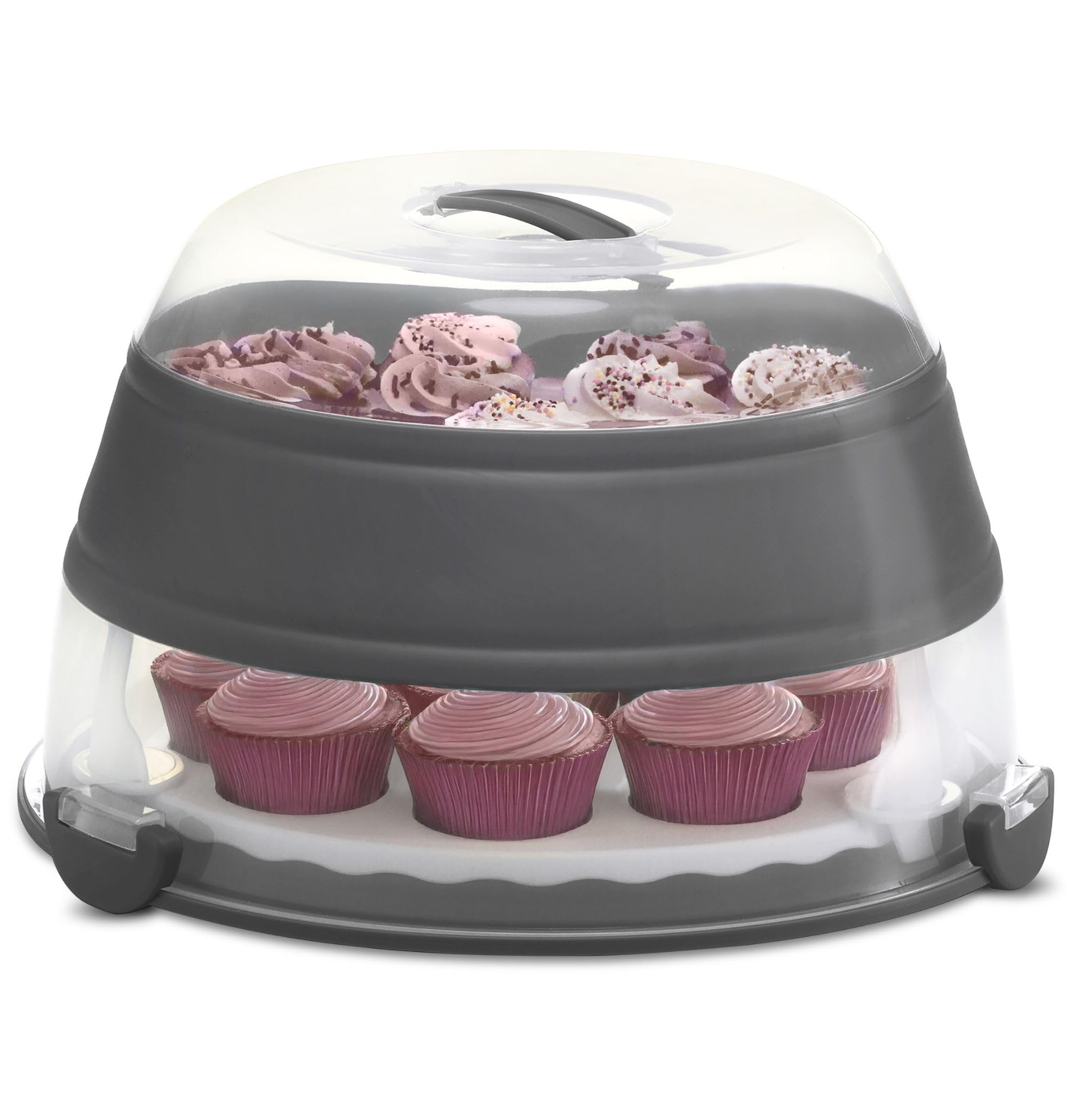 PrepWorks Collapsible Cupcake Carrier - 12-Cup Capacity, Foldable Design for Easy Storage and Transport of Cupcakes and Muffins