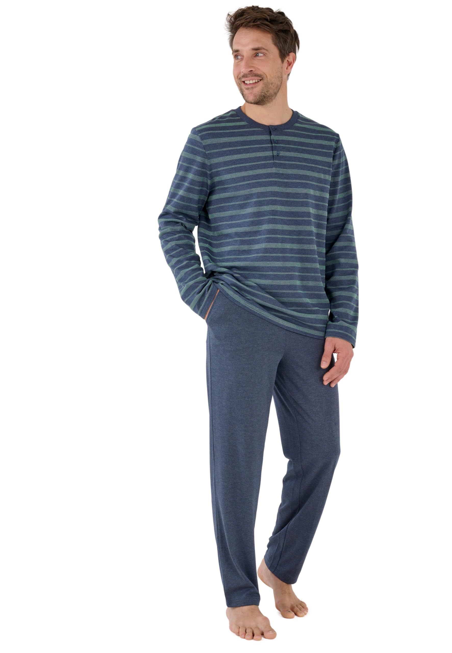 Damart Pyjama Maille Jersey Thermolactyl Homme Bleu M