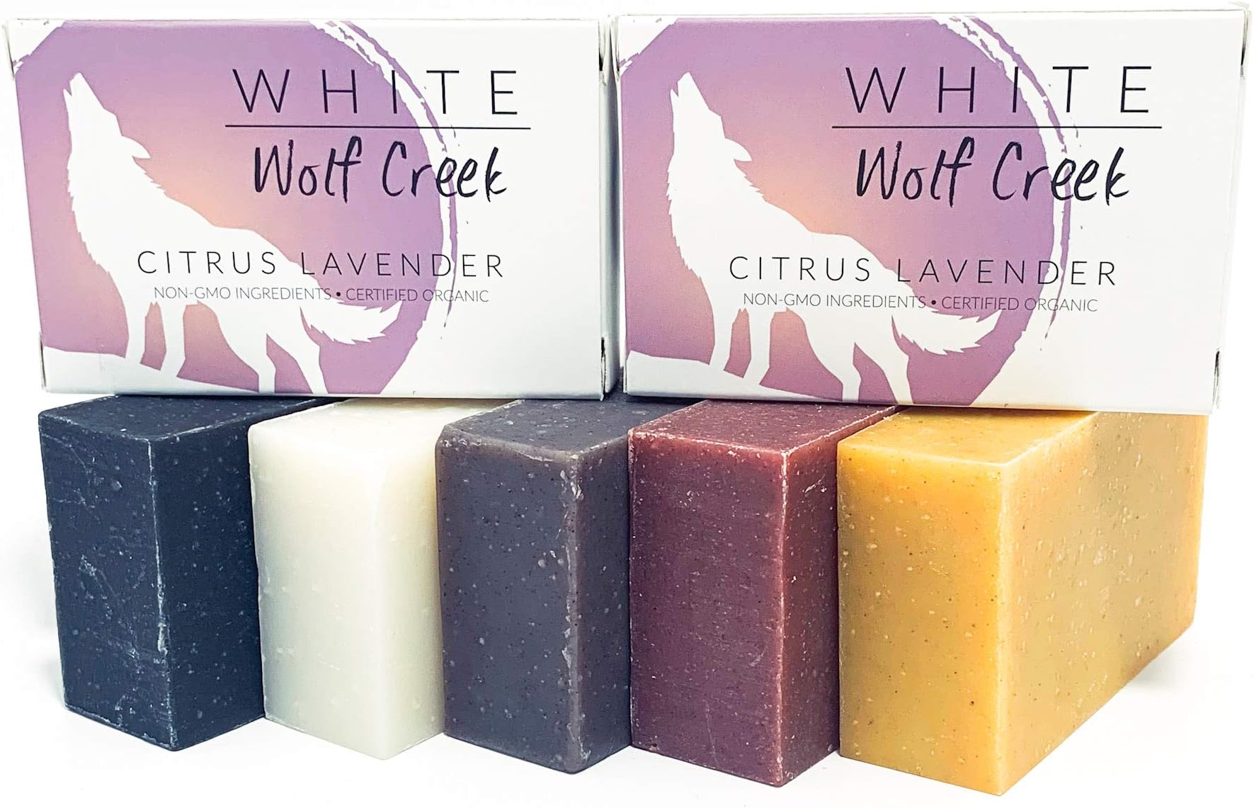 All Natural Handmade Organic Soap Bar, Cold Pressed All Natural Scented Bar Soap for Hands Face and Body, Set of Two Bars ... Citrus Lavender Scent