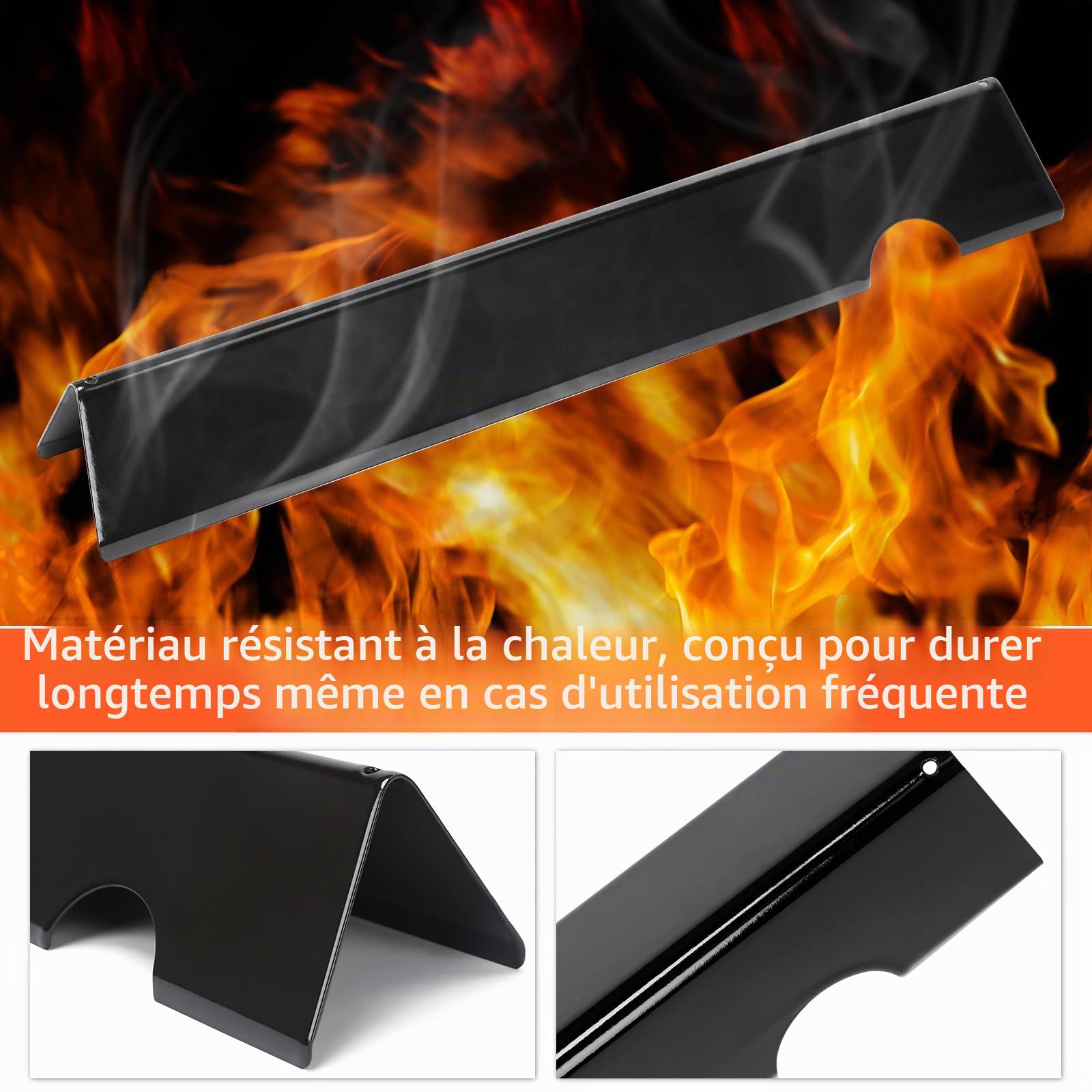 GFTIME Barres de flavorizer de 43,4 cm pour Weber Genesis II LX 300 Serie II E-310, II E-330, II E-335, II S-335, II LX S/E-340, Genesis II 210, LX 240 (2017 and Newer), plaques chauffantes pour Weber