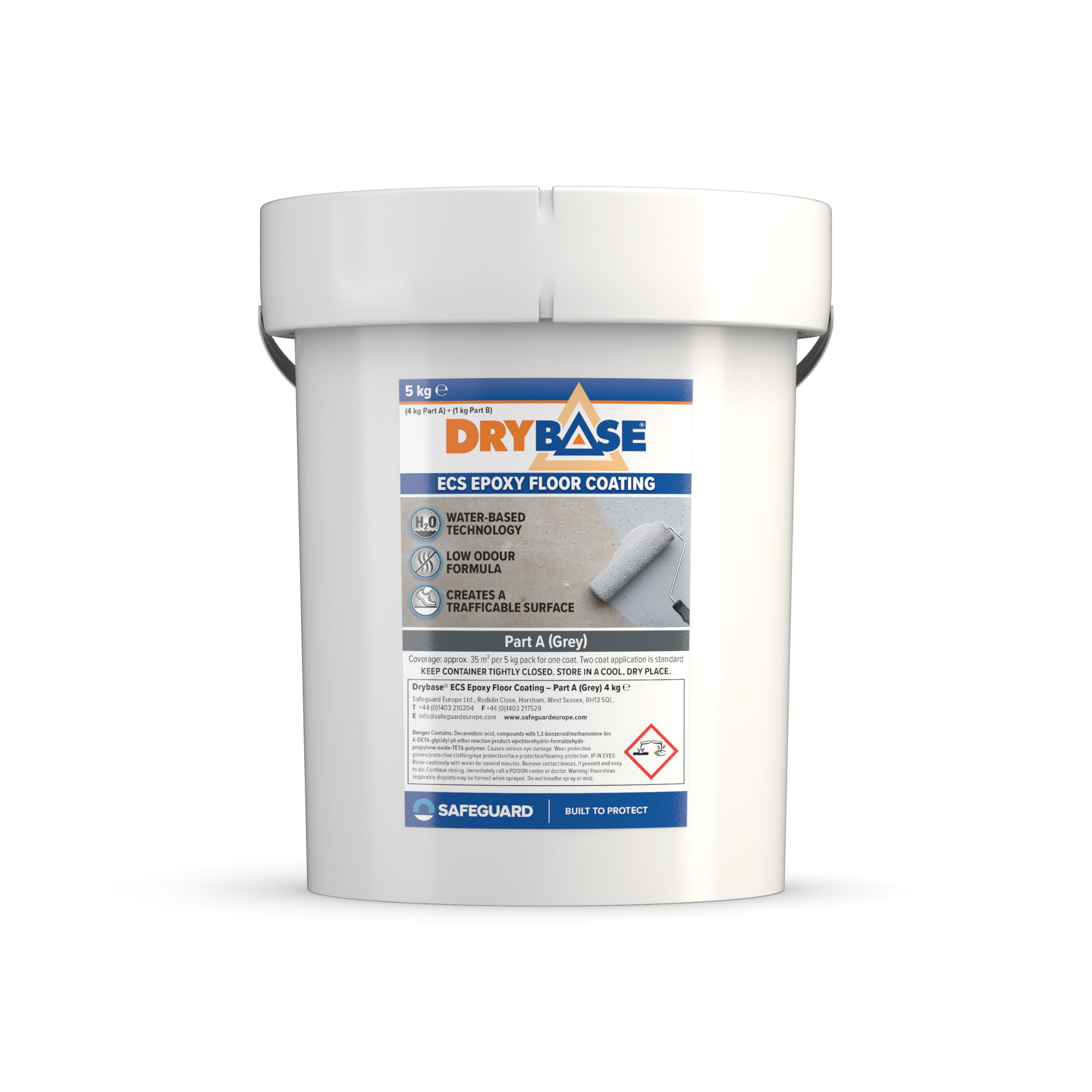 Drybase ECS Epoxy Floor Paint 5 Kg Grey - Waterproof Concrete Floor Paint