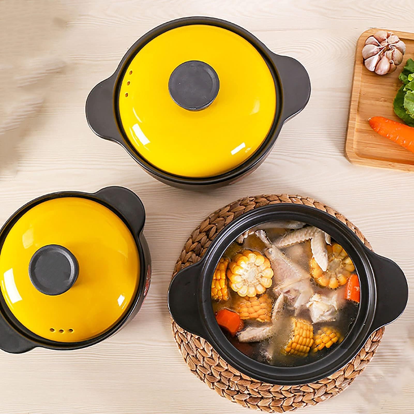 Antihaftbeschichteter Keramik-Auflauf – Mehrzweck-Topf auf dem Herd for Hot Pot, Reis, Nudeln, Congee und Milchsuppe, geeignet for die Küche zu Hause und im Restaurant