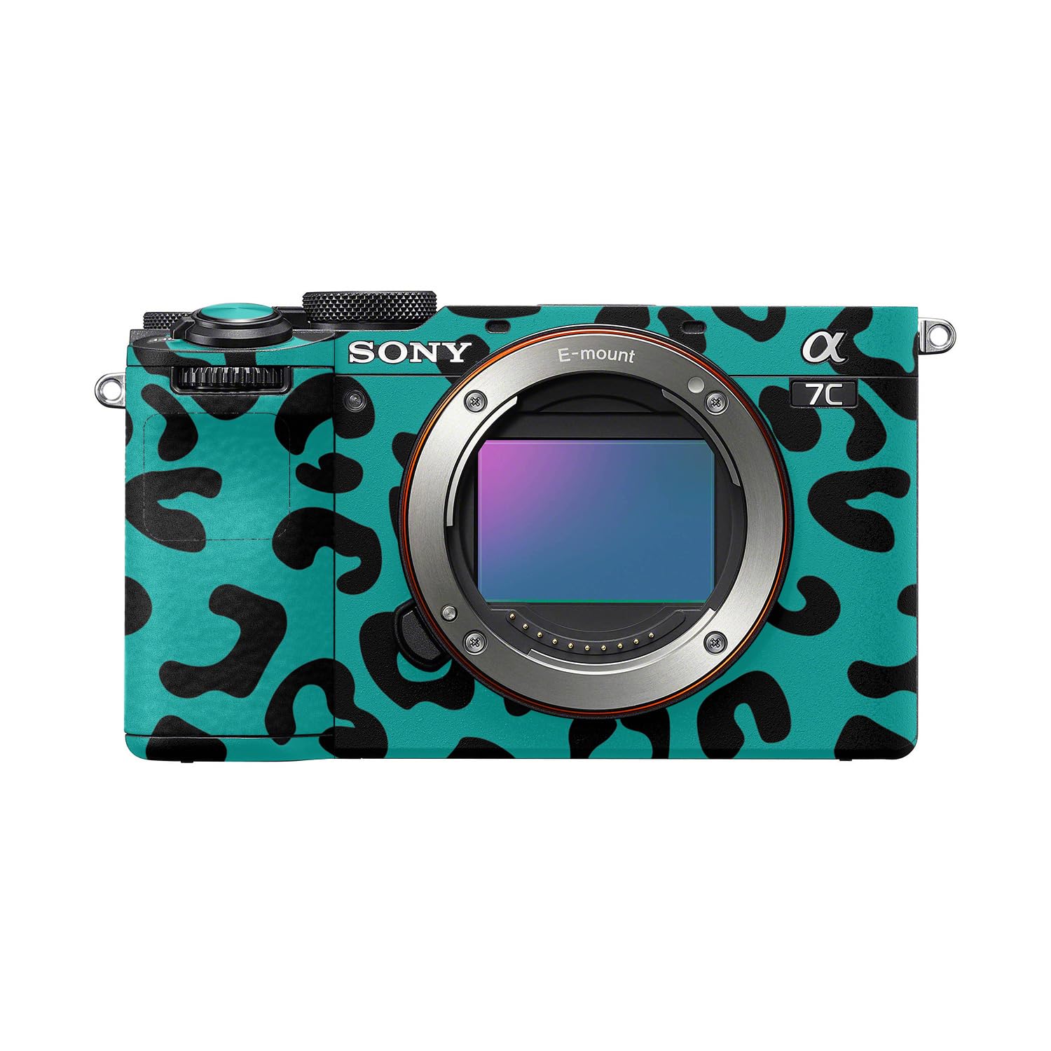 Camera Skin Compatible with Sony A7C Mark II (2023) - Teal Leopard - Premium 3M Vinyl Protective Wrap Decal Cover - Easy to Apply | Crafted in the USA by MightySkins