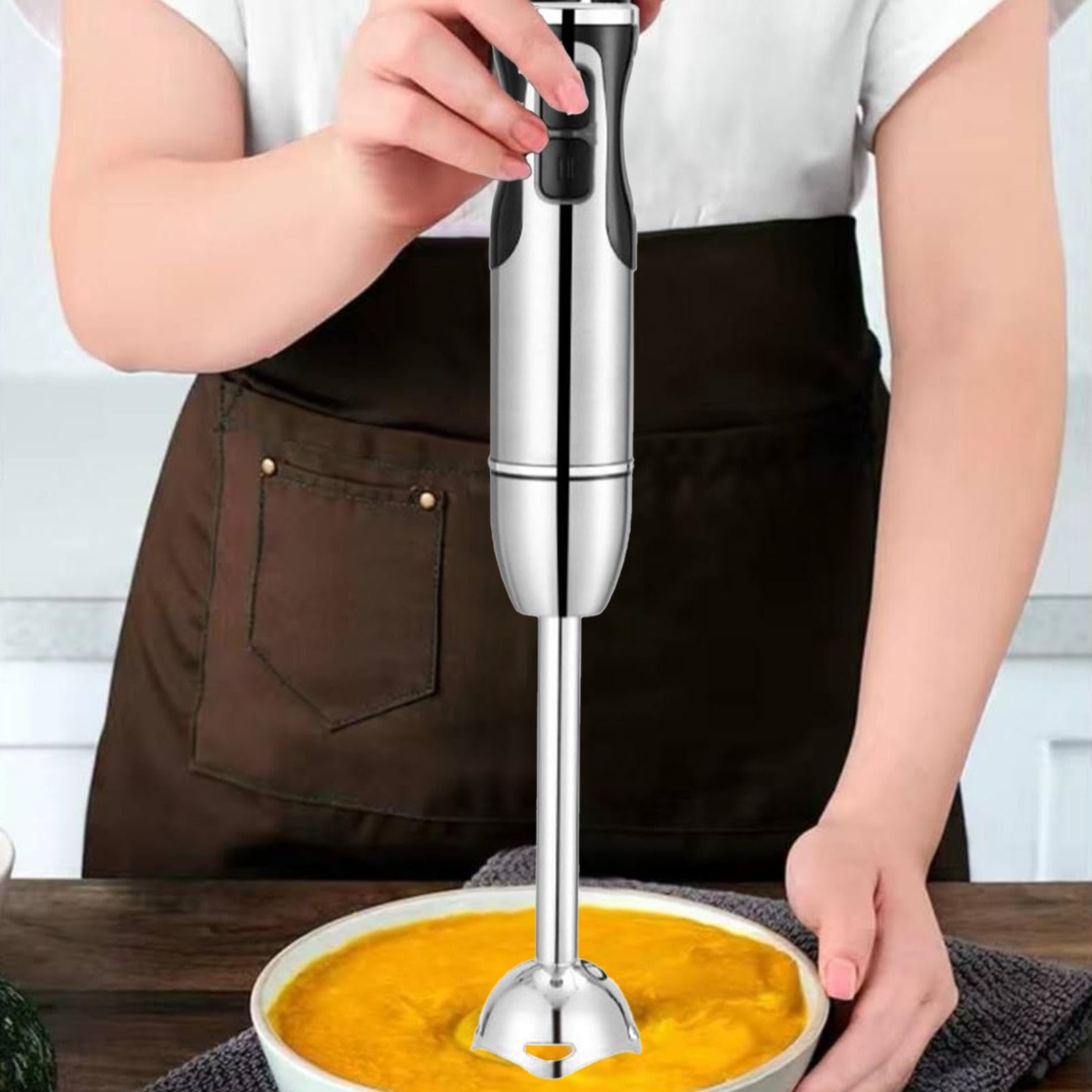 Stabmixer für Küche, Stabmixer Tauchmixer Food Blender, Küchengeräte | Edelstahl Blenderstab, elektrische Hand für Suppe, Smoothies, Pürees, Babynahrung