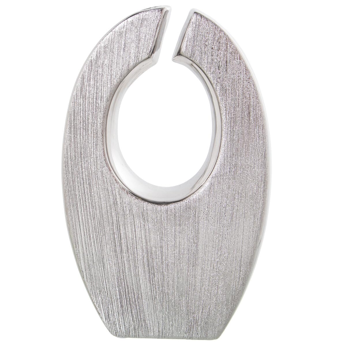 Alexandra House Living Vase Silver Ceramic 15 x 5 x 24 cm