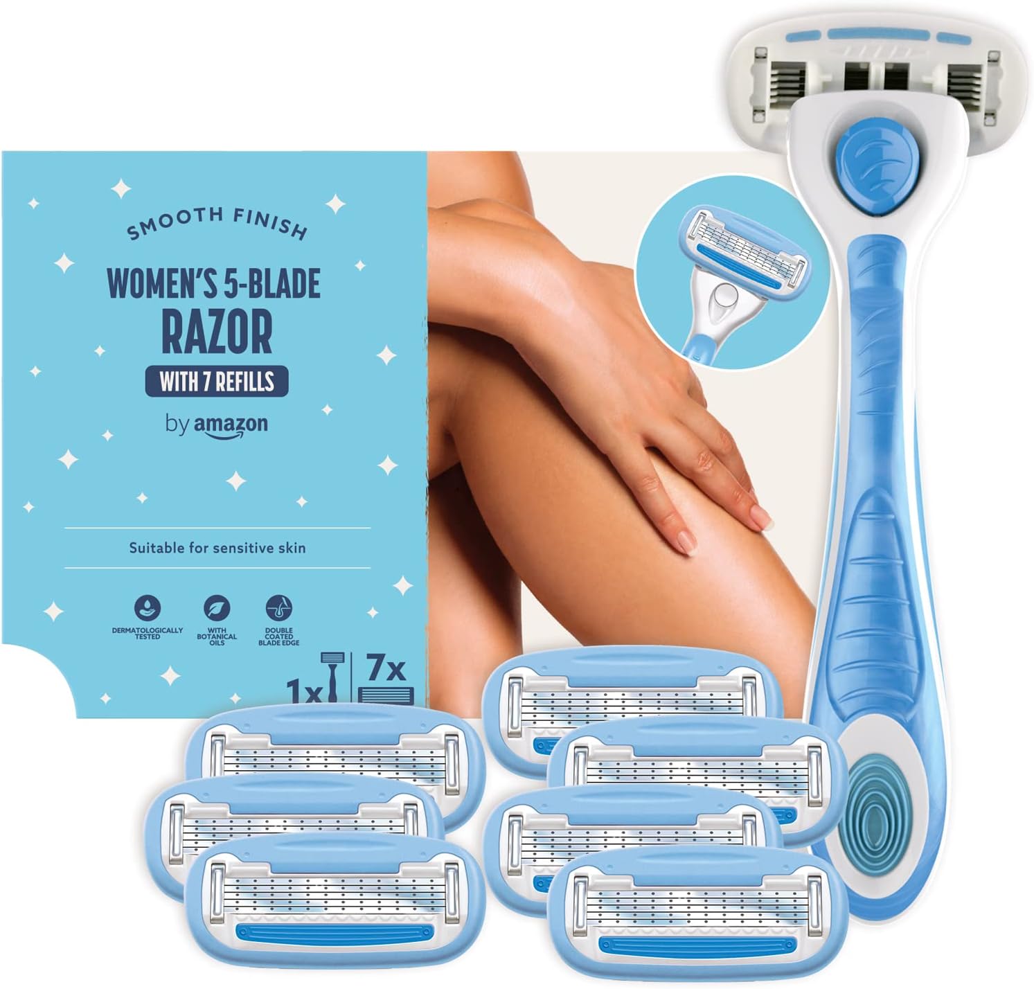 Women's 5 blade razor with 7 refills