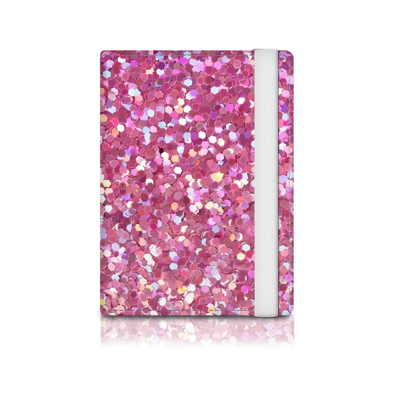 Passport Holder for Travel Essentials, RFID Premium Leather Passport Wallet Cover Case for Travel Must Haves Accessories, Passport Book Holders for Women and Men, Glitter Pink Pattern, Modern-image-20