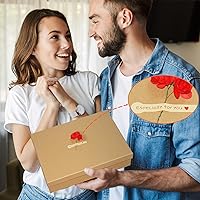 Vista 2 de Giftilious Gift Boxes with Lids for Presents, Set of 6 Empty Gift Boxes, Natural and Rustic Kraft Gift Wrap Boxes, Versatile Gift Box for