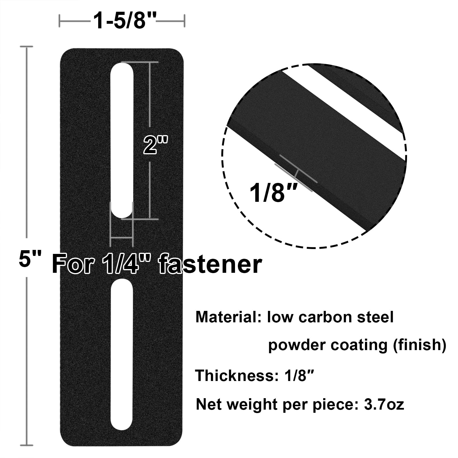 Black Mending Plates - 10 Pack -2