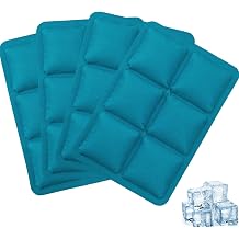 Small Ice Packs for Lunch Boxes, 6"x4", 4 Pcs