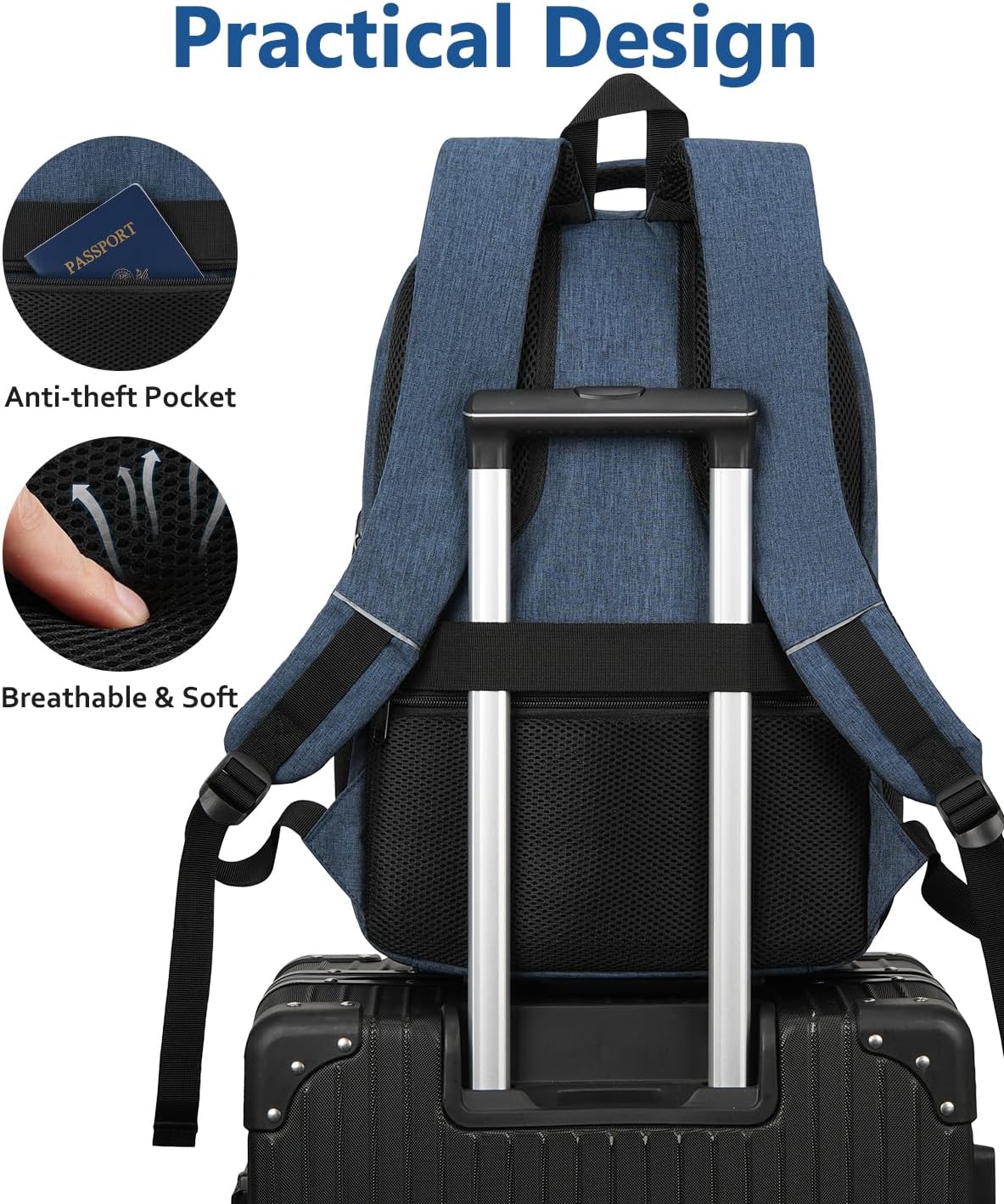 Laptop Backpack for Men,School Bookbag for Teens Boys with USB Port for College Business