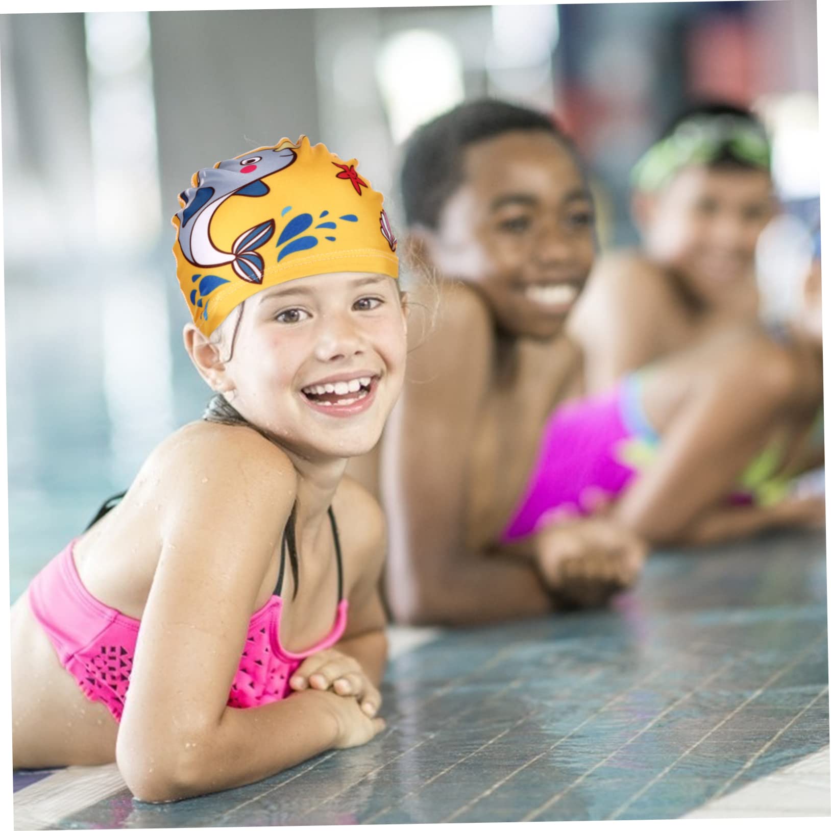 TOYANDONA Cuffia Da Nuoto Per Bassaggio Di Cuffia Per Le Orecchie Neoprene Cappelli Swim Capp Per Lunghi Per Il Nuoto Piscina Per Poliestere