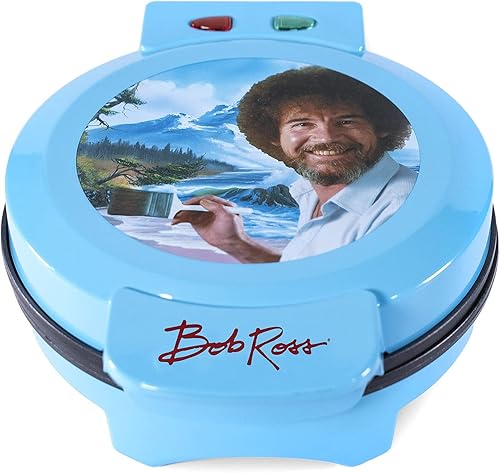 Miniatura 7 de Uncanny Brands Bob Ross Waffle Maker  Bobs Iconic Face on Your Waffles  Waffle Iron