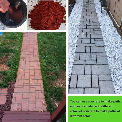 Miniatura 6 de CJGQ Moldes de hormigón reutilizables de 17.5 x 15.5 x 1.5 pulgadas, para pavimentar caminos de bricolaje para jardín, patio, 10 rejillas