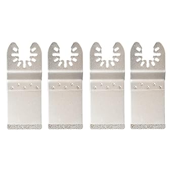 Ettonsun 4 Pcs Diamond Oscillating Tool Blade, Flush Cutting Oscillating Multitool Saw Blades for Grout Removal, Cleaning Mortar