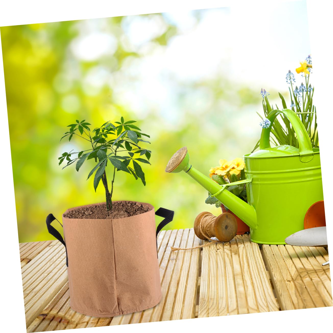 VANZACK 4piezas Cultivo de Plantas Macetas de Tela No Tejida Gruesa para Patatas y Verduras Bolsa de Cultivo Portátil para Viveros