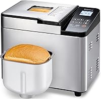 Briskind 19-in-1 Bread Maker Machine: 2lb Ceramic Nonstick Pan, Stainless Steel, Gluten-Free, Sourdough Starter, Custom Menus, 3 Sizes & Crusts