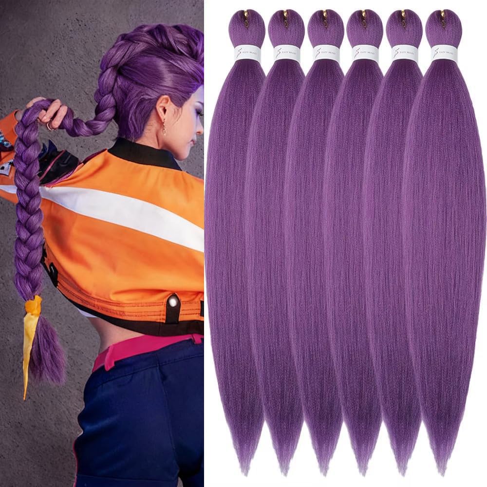 YDDM Capelli Per Treccine Africane Rosa Extension Treccine Texture Yaki Easy Install per Principianti 20 Pollici 3 Pezzi Capelli Leggeri e Naturali per Box Braids, Twist e Crochet — view 73