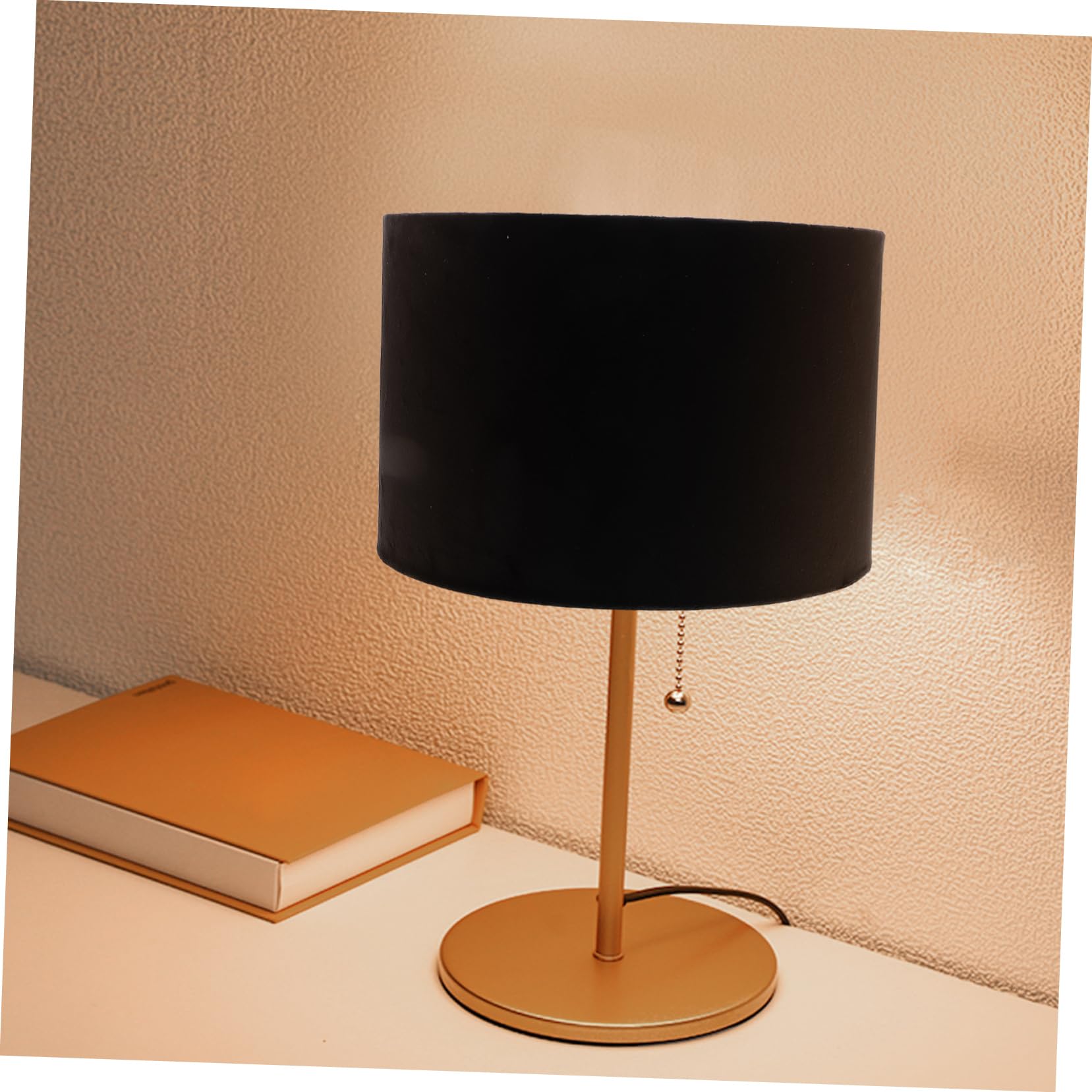 Paralume in Stoffa Nero per Portalampada E27, Stile Semplice | Interno in Ferro, Finitura Elegante e Creativa, per Arredamento Domestico e Regalo a Amici o Famiglia