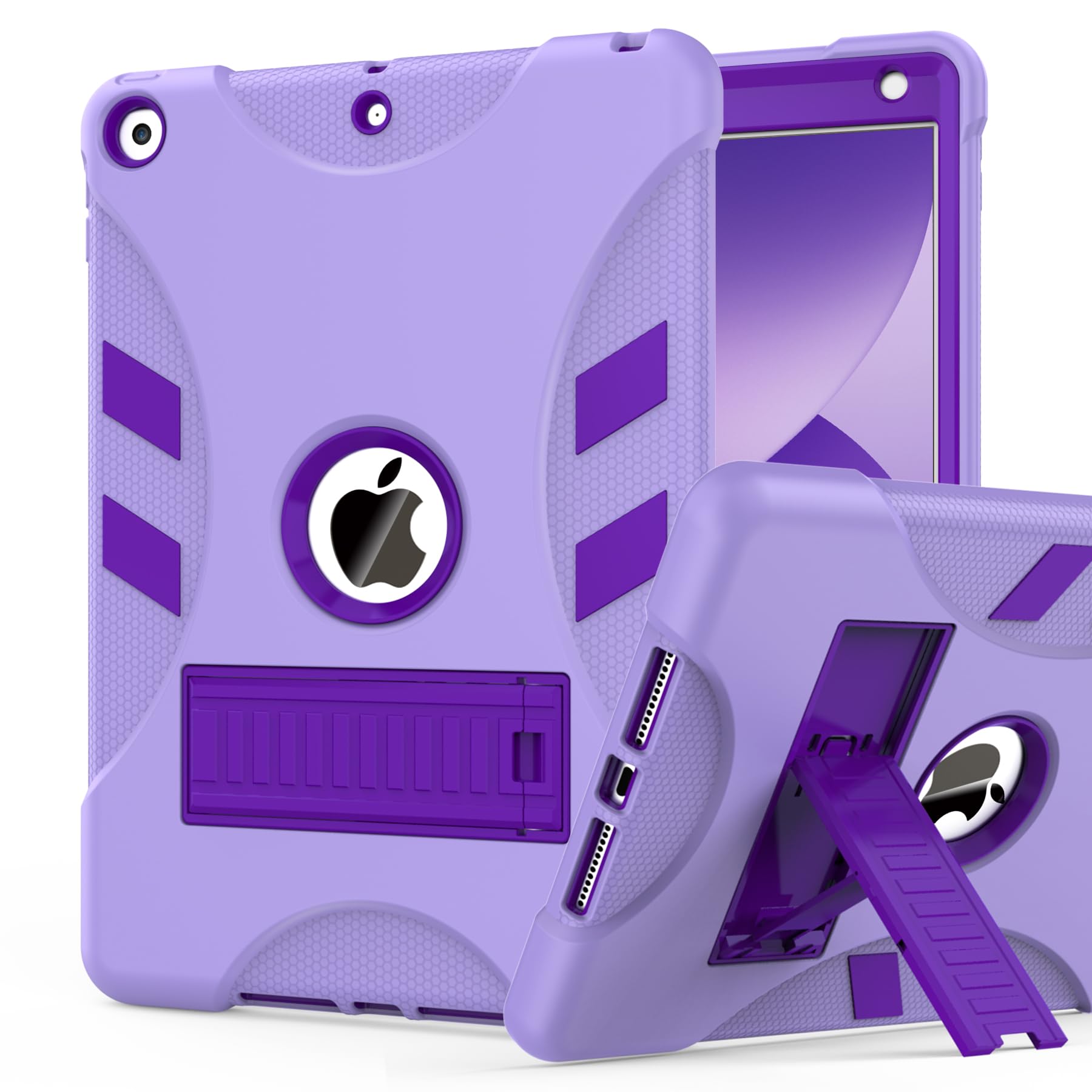 Rantice Case for iPad 9th/8th/7th Generation 2021/2020/2019 - Heavy Duty Shockproof Rugged Protective Case iPad 10.2" Cover with Built-in Stand (