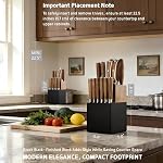Kangdelun 15-Piece Ultra Sharp Kitchen Knife Set, 50Cr15MoV High-Carbon Steel Blades, Torrefied Wood Handles, Ergonomic Design, Space-Saving Black Wood Block, Easy Hand Wash, Gift Box